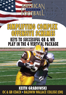 Keys to Successful Quarterback and Wide Receiver Play in a Multiple 4-   Vertical Package by Keith Grabowski